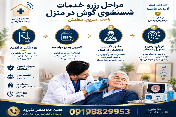 شستشوی گوش در منزل با تزریق یار